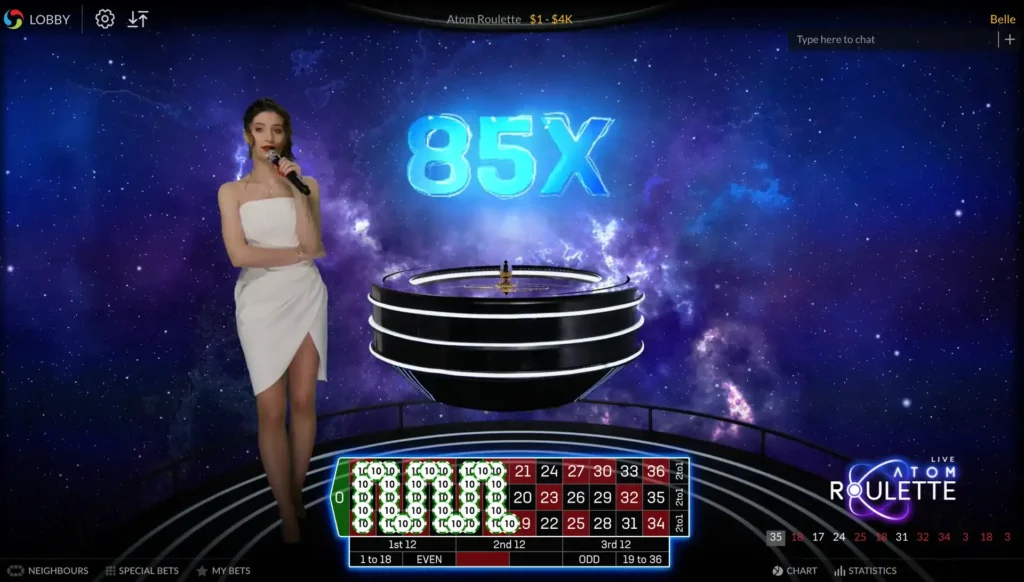 LIVE ATOM ROULETTE - 12BET