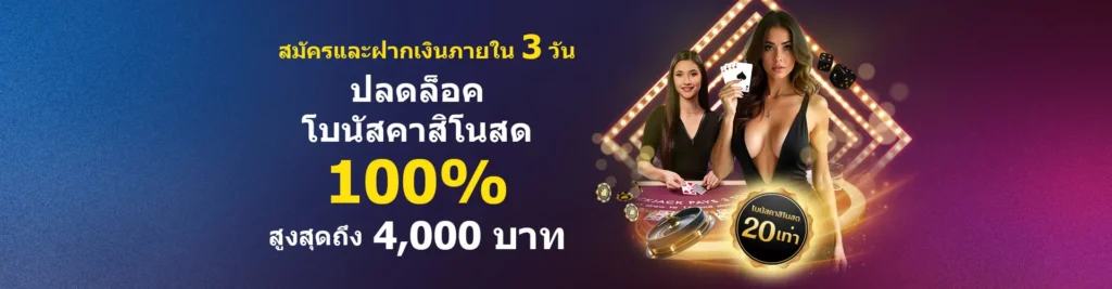 โบนัสต้อนรับคาสิโนสด 12BET